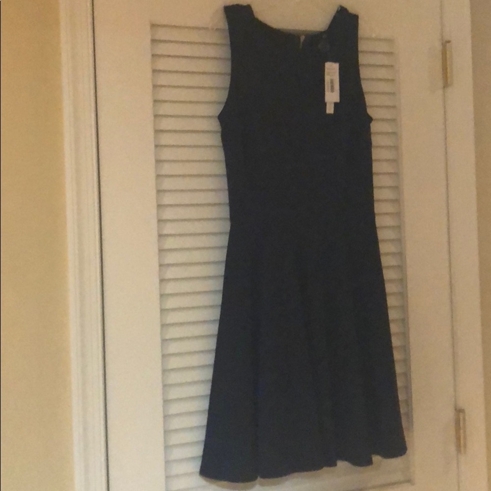 Aqua A-line navy dress